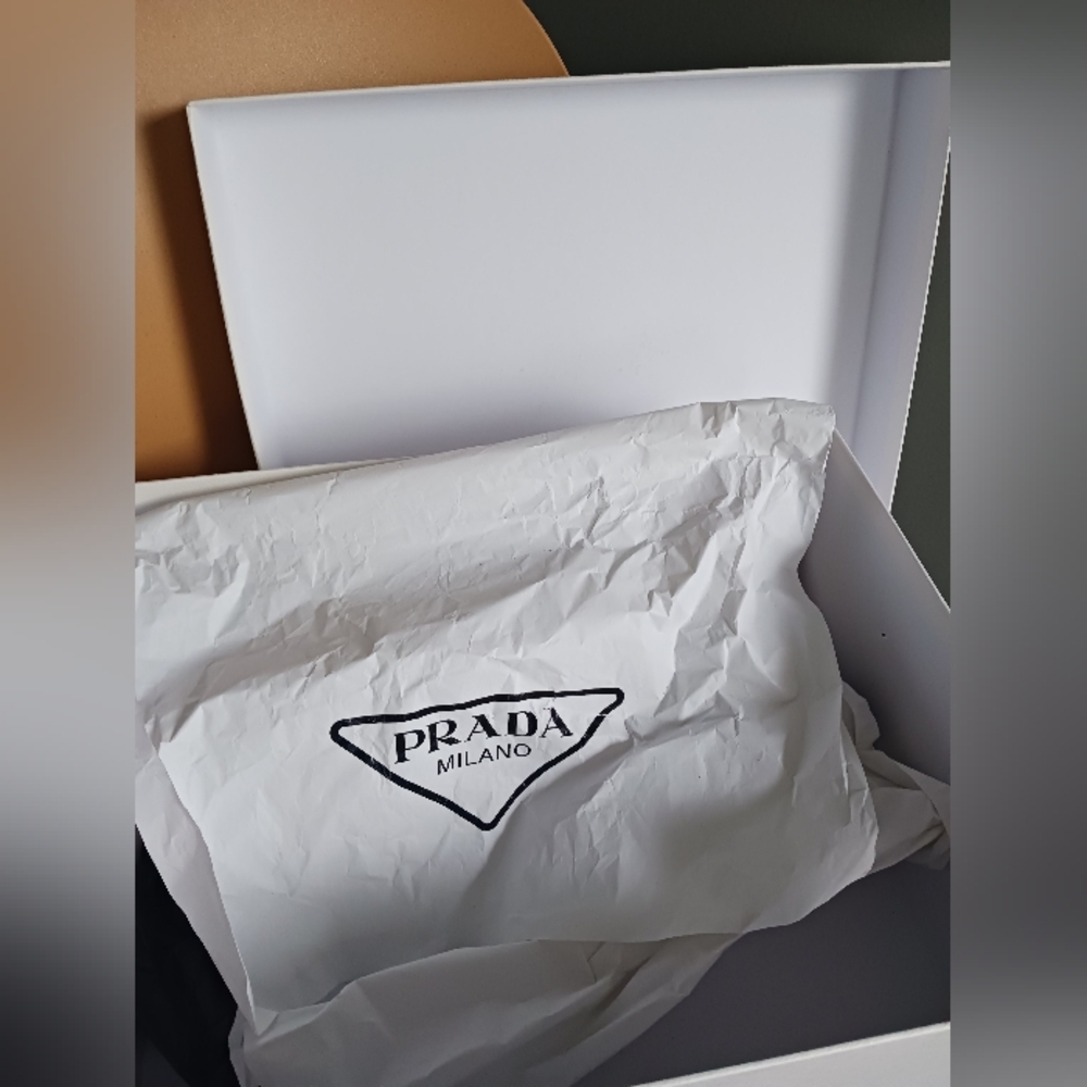 PRADA White Empty Box With Tissues  15" x 12" x 6.5" - Picture 2 of 6